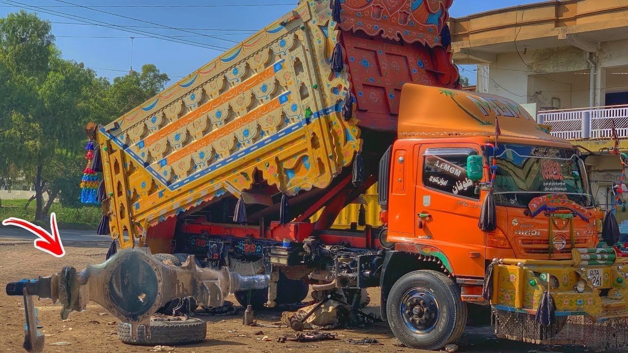 How to repair  Dumper Broken Axle Tube? 