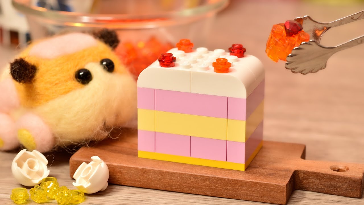 Lego Stopmotion Cooking Pui Pui Cute Miniature Cake Youtube