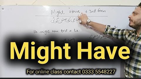 Might Have + 3rd form of Verb. | By Syed Ali Raza Kazmi
