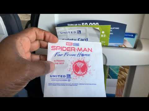 United Airlines Promotes “Spider-Man Far From Home” On Flight Napkins