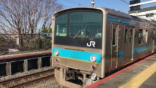 奈良線205系NE401 普通城陽行き 稲荷発車 2021/12/23
