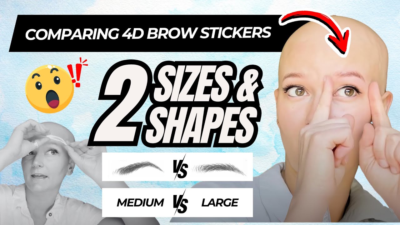 🎯 Eyebrow Tattoo Stickers: Comparing Shapes & Sizes📏 for the Perfect Look | My Two Brows