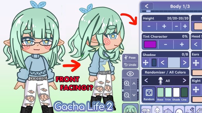 Making a Side facing Gacha Life 2 character #sidefacing #sidefacingtut