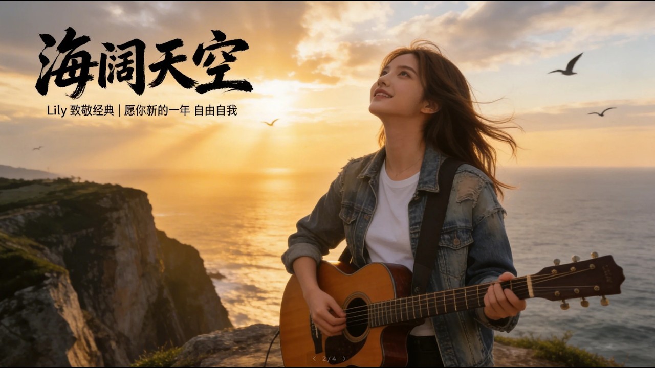 听完充满力量！☀️ Lily致敬翻唱Beyond《海阔天空》：愿你新的一年，原谅不羁，奔赴山海！(Cover)