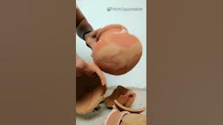 ASMR ADDICT ||  🤤SOFT BIG CLAY POT BREAKING || SOUND EFFECT ,DRY,TASTY,