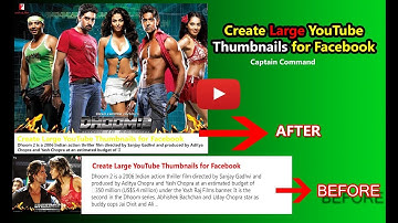 Create Large YouTube Thumbnails for Facebook