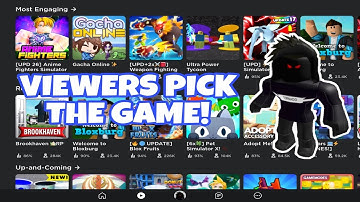 🔴 VIEWERS DECIDE THE GAME!  | Roblox | T0RNADO