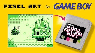 Making pixel art for an ACTUAL Game Boy Cartridge! | GB Art Jam 2023