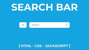 How To Make Search Bar Using HTML CSS & JavaScript | Animated Search Box