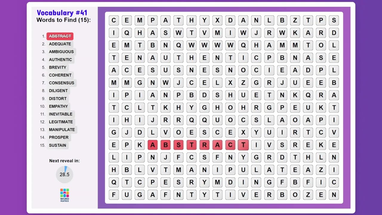 Word Search Challenge 41: Can You Find All 15 Before I Do? - Word Matrix