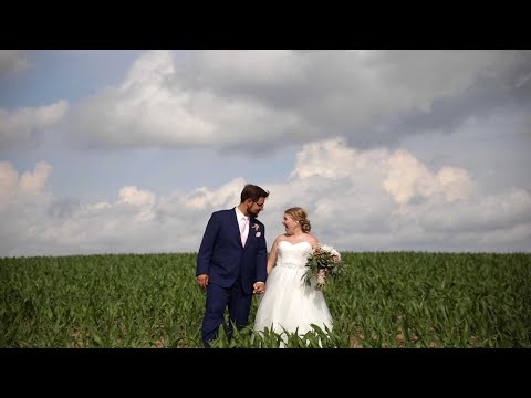 Brooks and Rachelle's sweet Wedding and sunset get away at Rock Creek Barn in Goshen, Indiana!