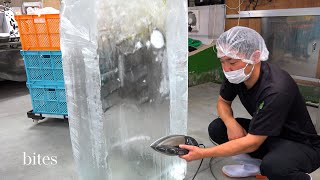 He irons ice. The World's Most Transparent Ice Factory, How to make clearest ice