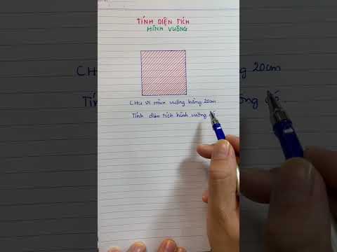 Video Calculate the area of ​​a square | Learn math with teacher Vu Tien Thanh - youtube