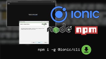como INSTALAR o IONIC FRAMEWORK e o NODE.JS
