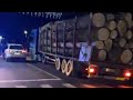 Camion cu defecțiuni majore, supraîncărcat cu bușteni, la Mălini