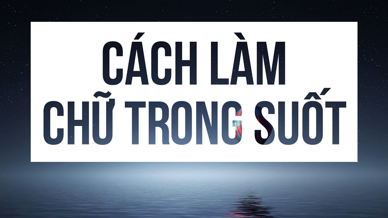 HÌNH NỀN TRONG SUỐT, CÁCH XUẤT HÌNH NỀN TRONG SUỐT VỚI AFTER EFFECT ?