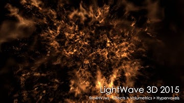 LightWave 3D: Fire 4 HV scene rendered
