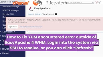 How to Fix YUM encountered error outside of EasyApache 4 in WHM