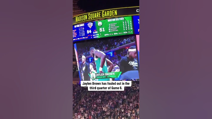 MSG waved bye to Jaylen Brown after he fouled out