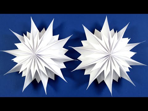 Vídeo: Faça você mesmo: lindos flocos de neve de papel volumosos para o ano novo de 2019