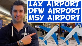 Flying from Los Angeles to Dallas to New Orleans (Flight VLOG)