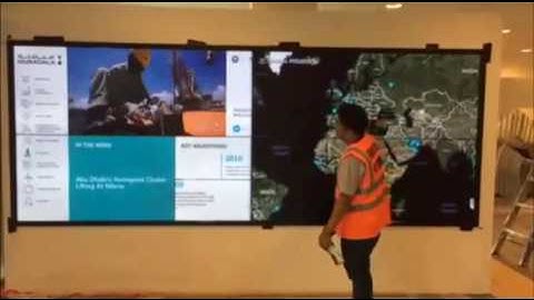 ZaagTech 3X2 55" interactive Video wall for Semi government event in Abu Dhabi