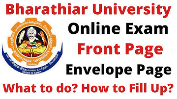 Bharathiar University Online Exam May 2021|How to Fill Up Front Page & Envelope Page?|TamilRajasekar
