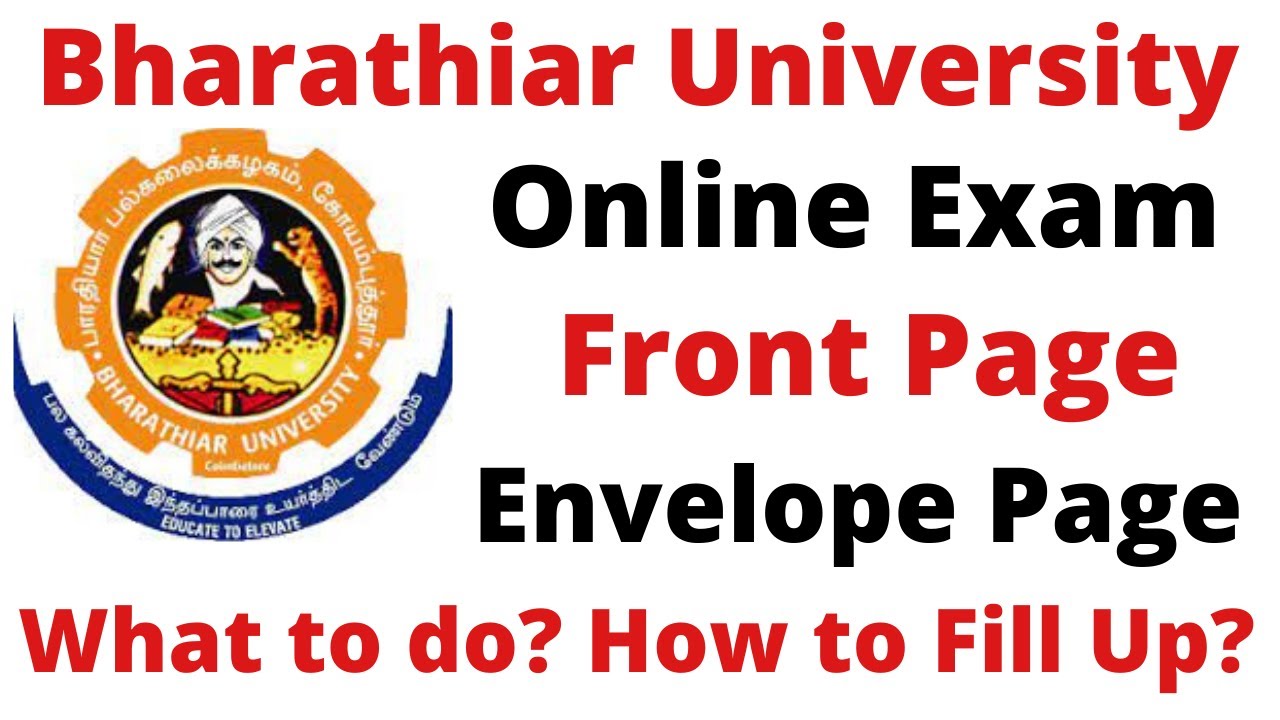 Bharathiar University Online Exam May 2021 How To Fill Up Front Page bharathiar-university-online-exam-date-announced-for-1st-year-ug-pg