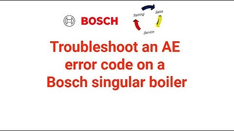 Troubleshoot an AE error code on a Singular Combi Boiler