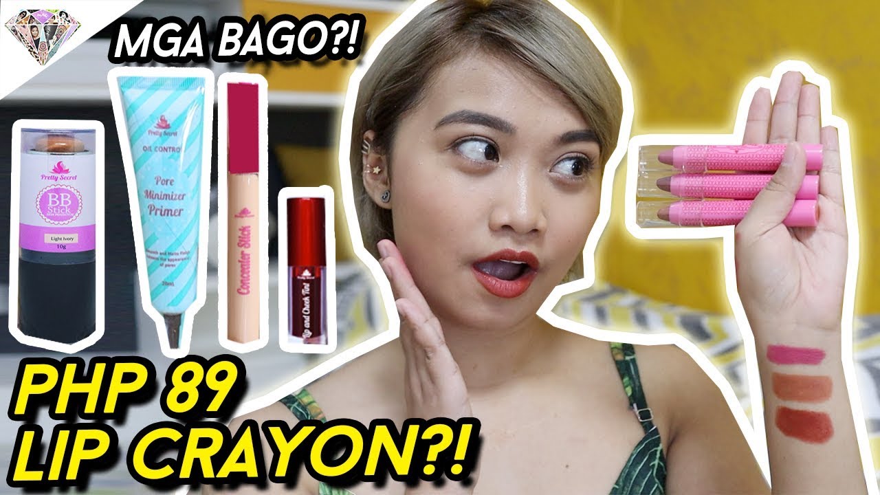 PHP 89 MATTE LIP CRAYON?! MGA BAGO SA PRETTY SECRET | AFFORDABLE DRUGSTORE MAKEUP