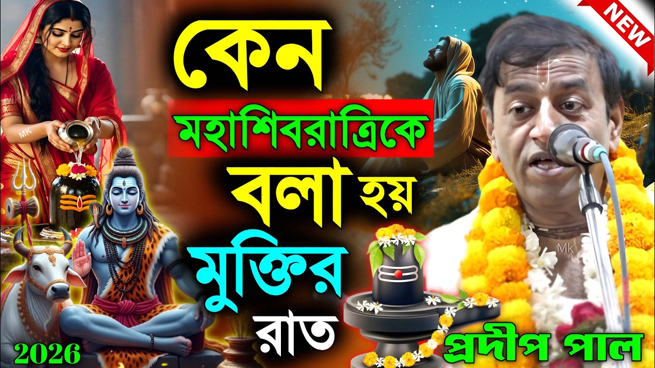 কেন মহা শিবরাত্রিকে বলা হয় মুক্তির রাত ! shivratri 2026 ! প্রদীপ পাল কীর্তন ! pradip pal new kirtan