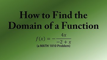 How to Find the Domain of a Function (a MATH 1010 Problem)
