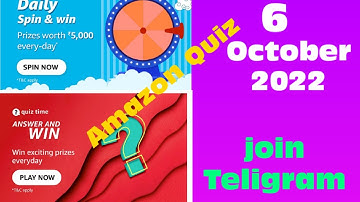 Amazon Quiz Answer Today | 6 October 2022 | Amazon Funzone Quiz Answer Today | Amazon quiz today |