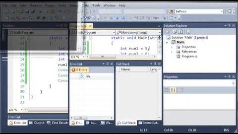 Visual C# 2010 Tutorial 3 - Math Operators
