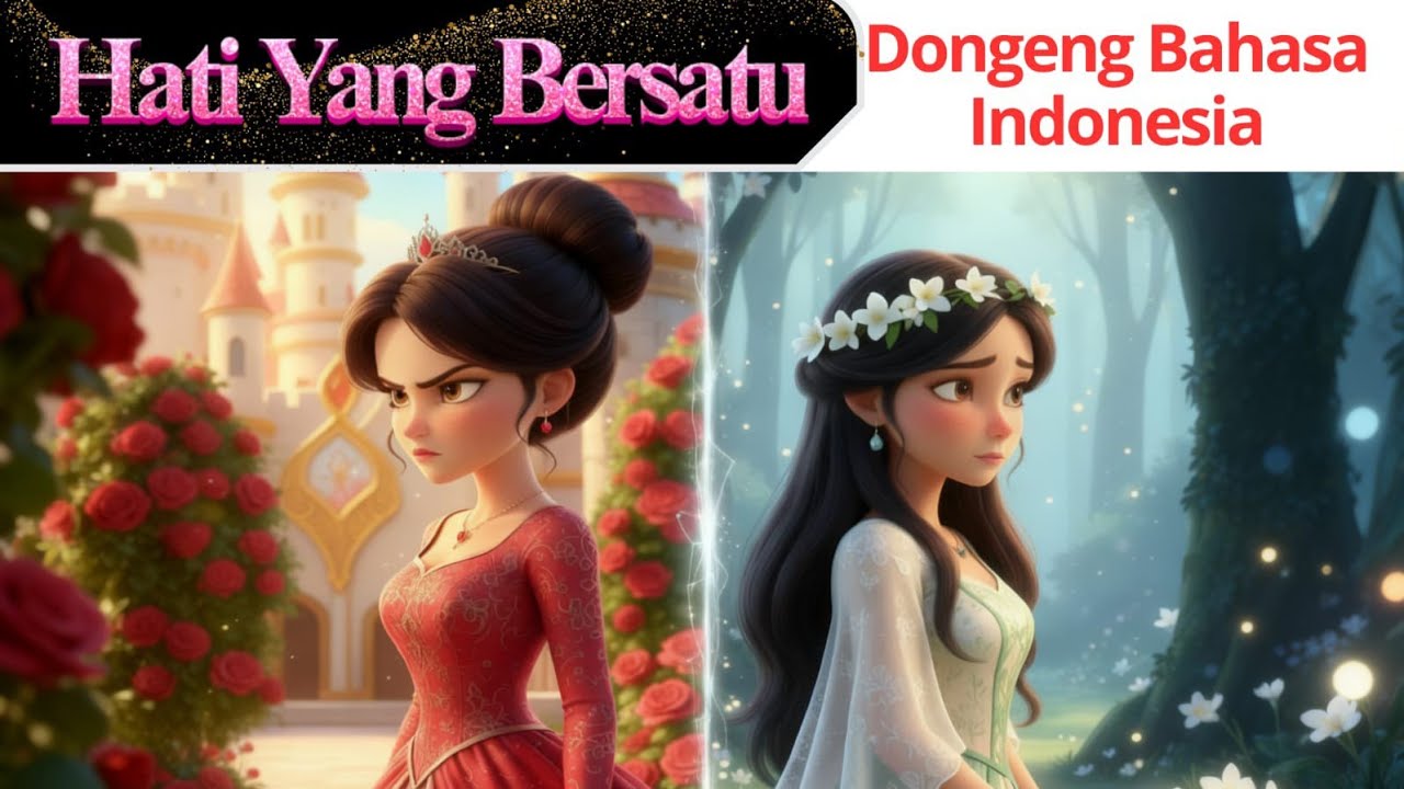 Dongeng Animasi | Hati Yang Bersatu | Putri Mawar dan Melati