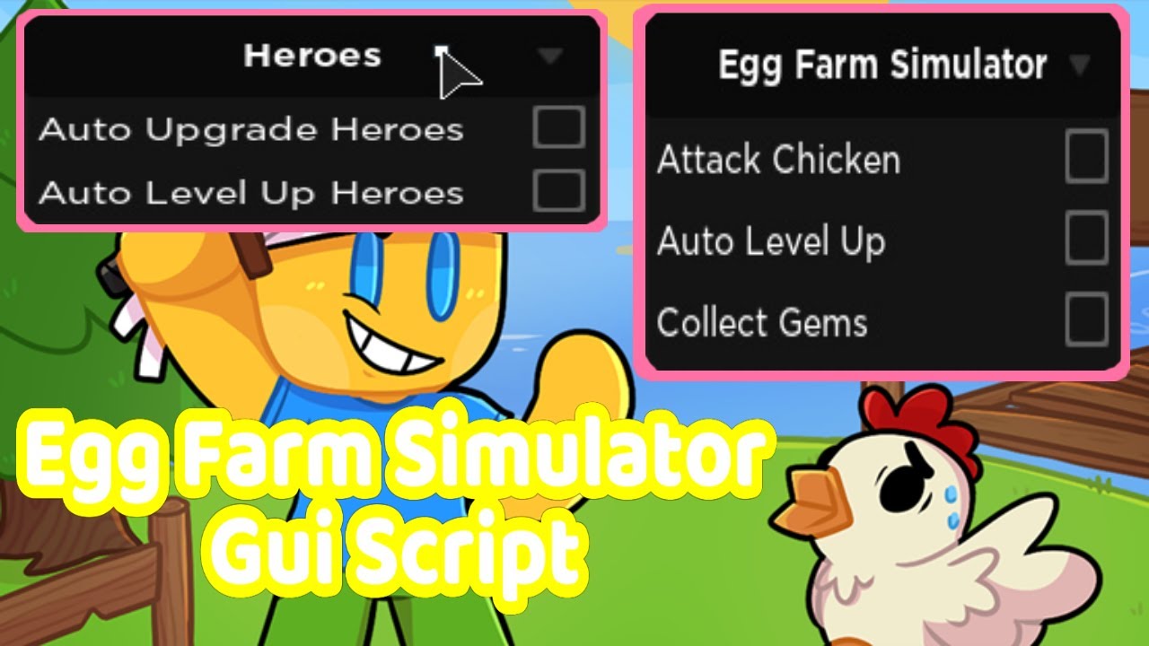 Working Roblox Egg Farm Simulator Gui Script Auto Level Up More Pastebin 2021 Youtube - roblox egg farm simulator script