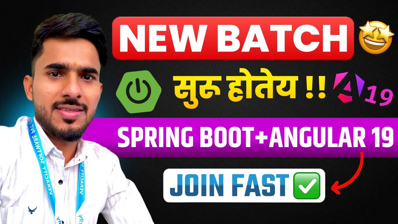 🚀 New Batch Starting! Spring Boot + Angular 19 | Full Stack Developer ...