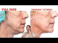 Full face massage  self massage tutorial  lifting massage with lymphaticdrainage effect