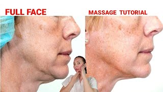 FULL FACE MASSAGE | Self massage tutorial | LIFTING MASSAGE with Lymphatic-Drainage effect