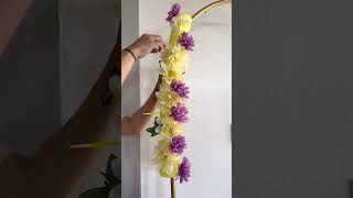 Easter DIY: Backdrop arch flower decoration #diy #diycrafts #diyideas #mom #momlife