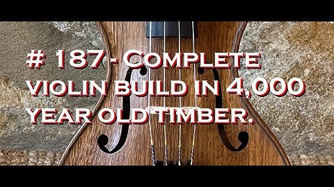 # 187 - Complete violin build in 4,000 year old timber.