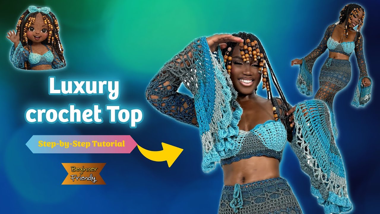 How to crochet a LUXURY MERMAID CROCHET TOP/ step-by-step/ - YouTube