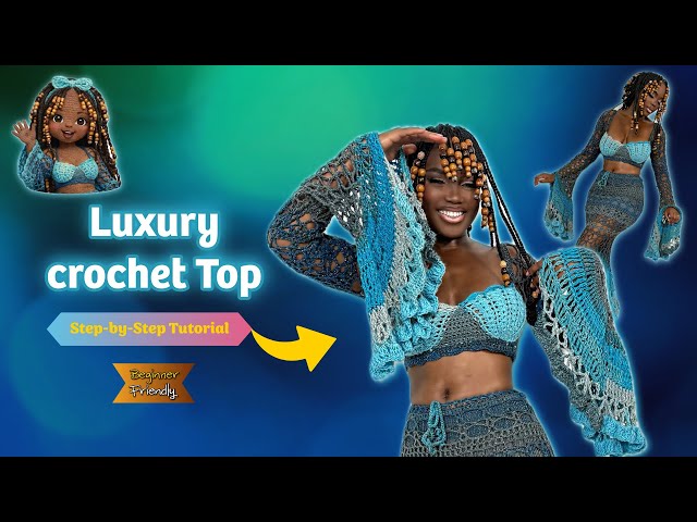 How to crochet a LUXURY MERMAID CROCHET TOP/ step-by-step/ - YouTube