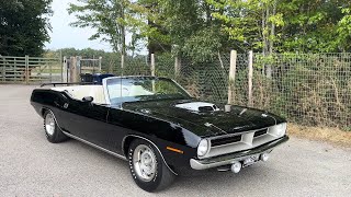 1970 Plymouth Cuda 440-6 Convertible | Auto / TX9 Black with White Interior