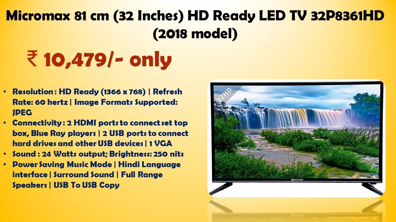 Micromax 81 Cm 32 Inch Hd Ready Led Tv