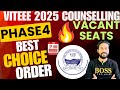 ✅🔥VITEEE 2025 phase4 Best Choice Filling order!Vacant Seats!Campus/Branch/cat Worth?#viteee2025