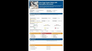 One Pager Project Status With Description Document Presentation Report Infographic Ppt Pdf Document