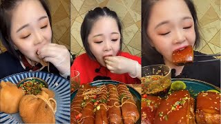 Chinese people eating - Street food - &quot;sea ​​snail, stomach, salt skin, pork, pickled radish&quot; #38