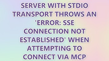 The Python MCP server with STDIO transport throws an 