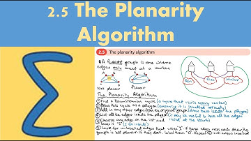 2.5 The planarity algorithm (DECISION 1 - Chapter 2: Graphs and networks)